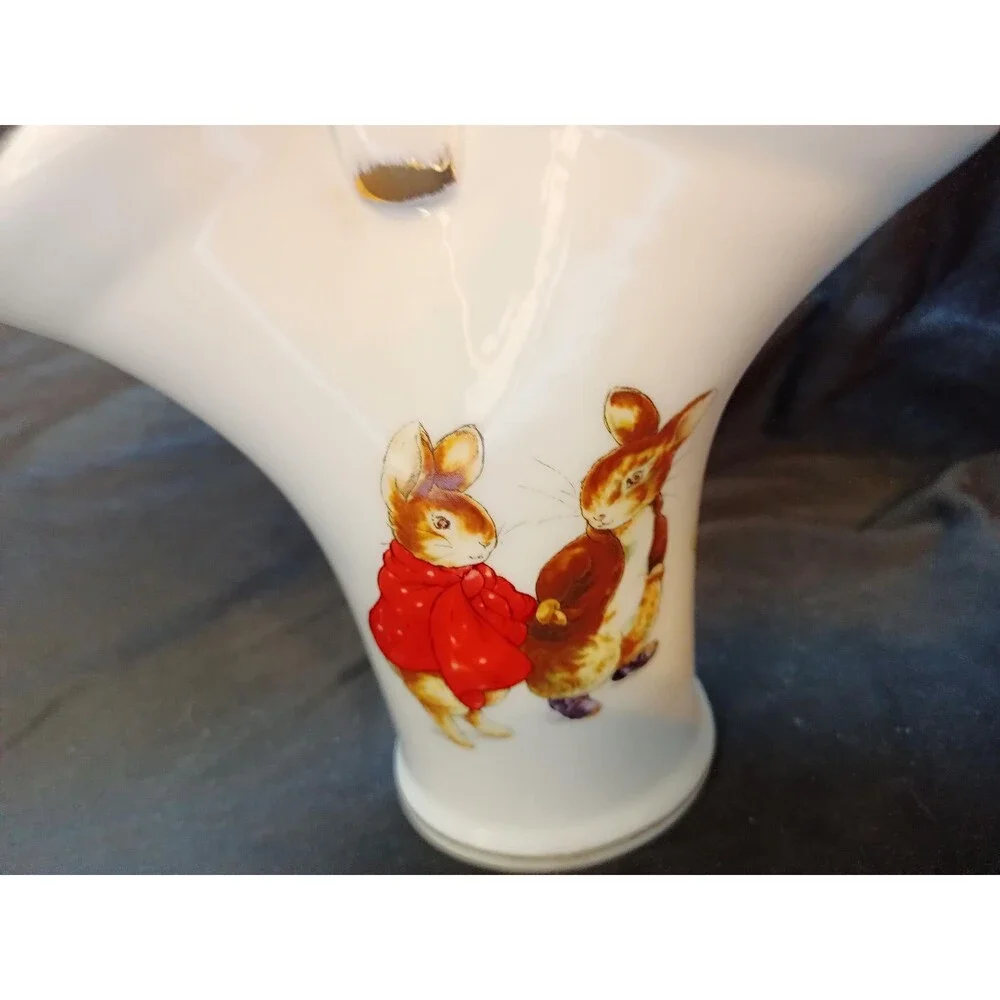 Peter Rabbit and Benjamin Bunny Ceramic Basket